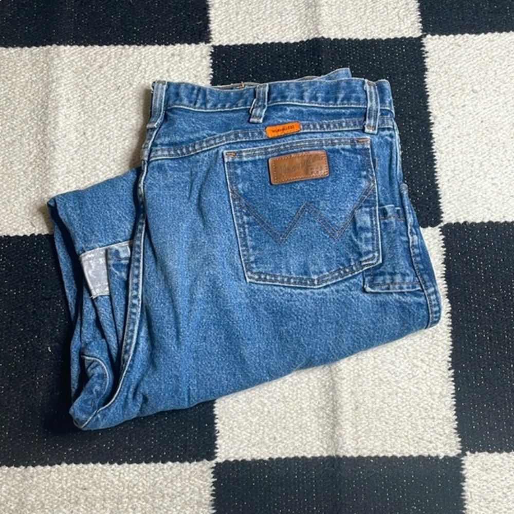 Wrangler Vintage FR Flame‎ Resistance Denim Work Reflective Jeans Mens Sz 42x36